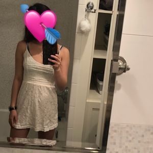 white lace mini dress (Abercrombie)